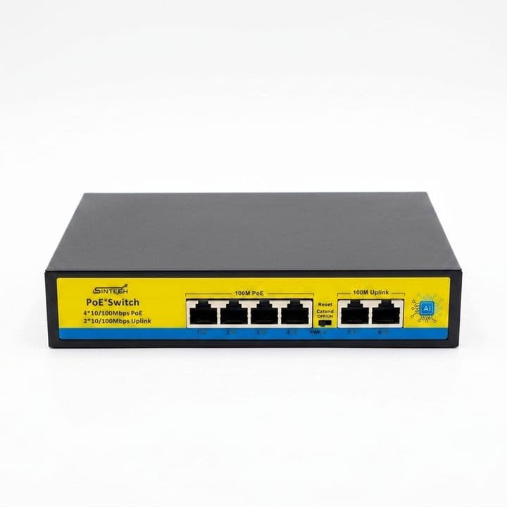 4CH POE Switch (4+2)