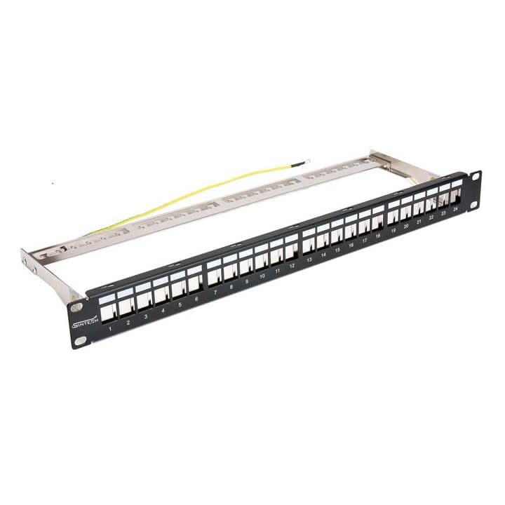 16-Port Cat6 Patch Panel (keystone jack)