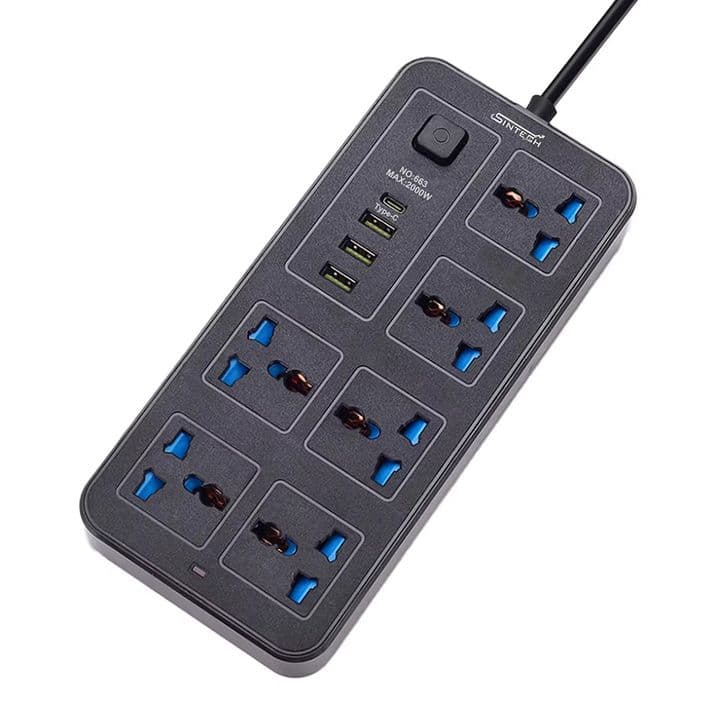 Power Extension cord (6Socket+3Usb+1C)
