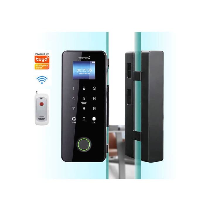 WiFi Smart Glass Door Lock (with Remote)