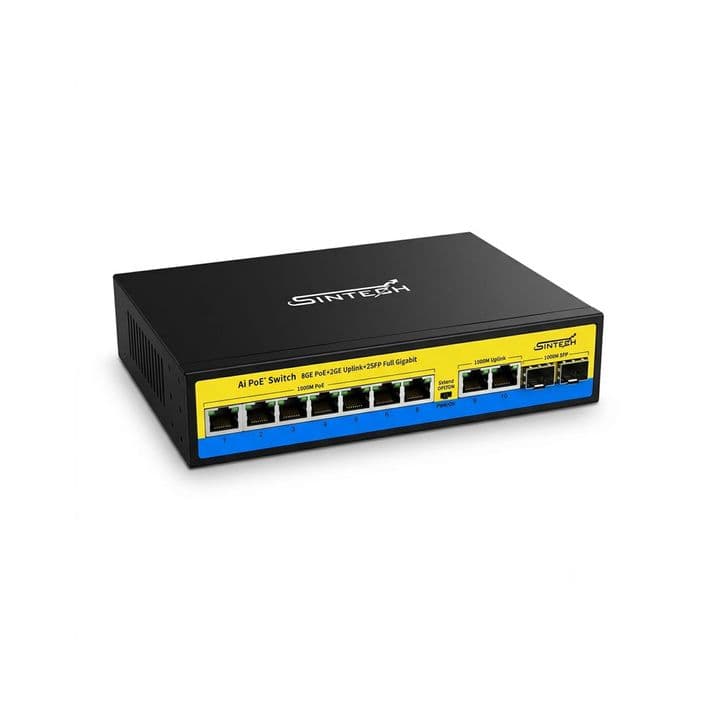 8CH POE Switch Full Giga (8+2+2)