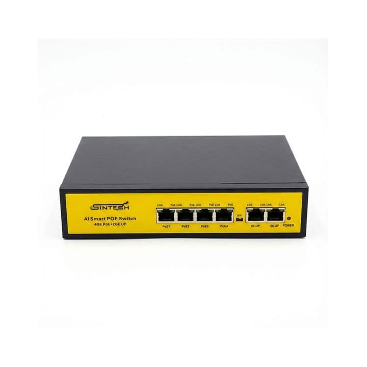4CH POE Switch Full Giga (4+2)