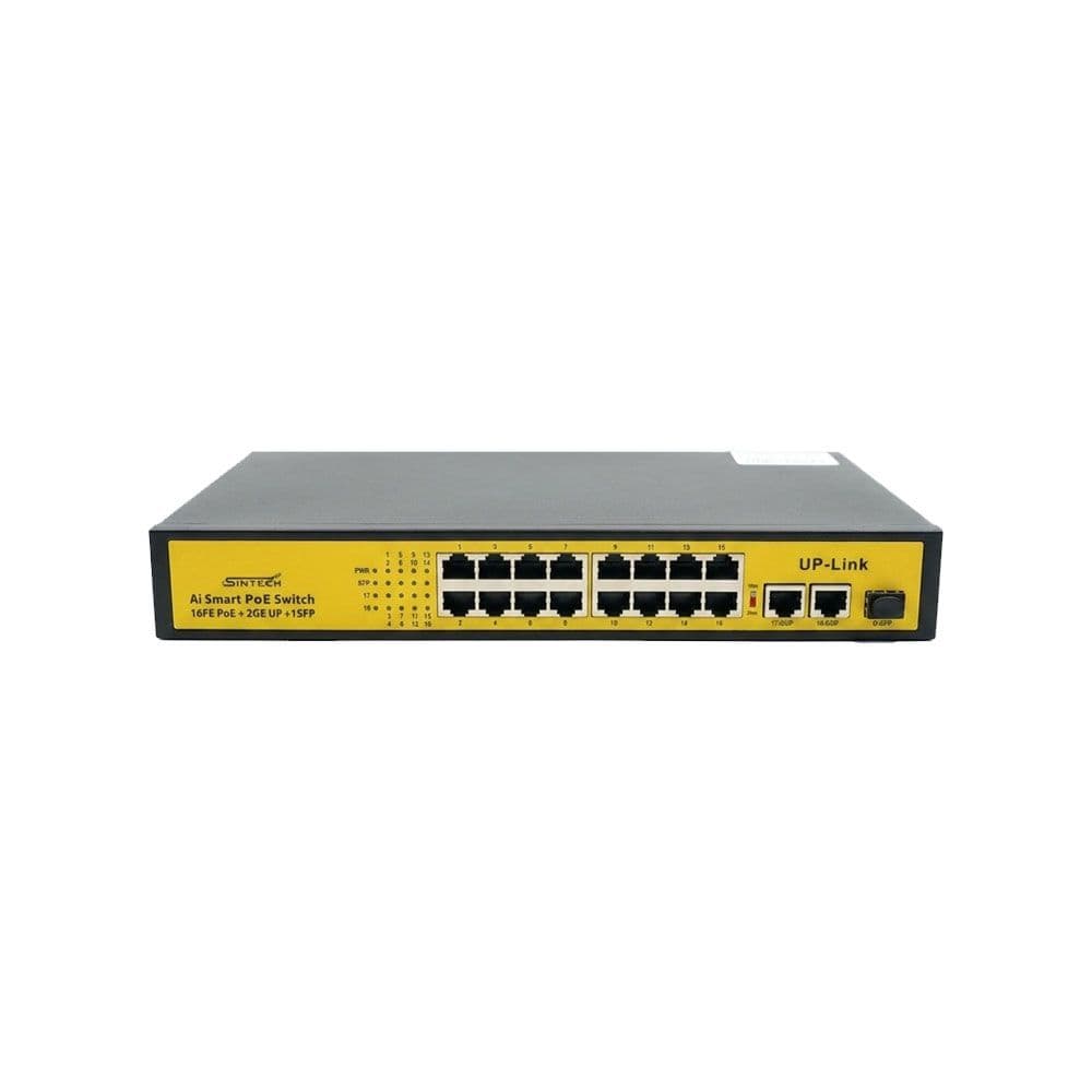 16CH POE Switch Uplink Giga (16+2+1)