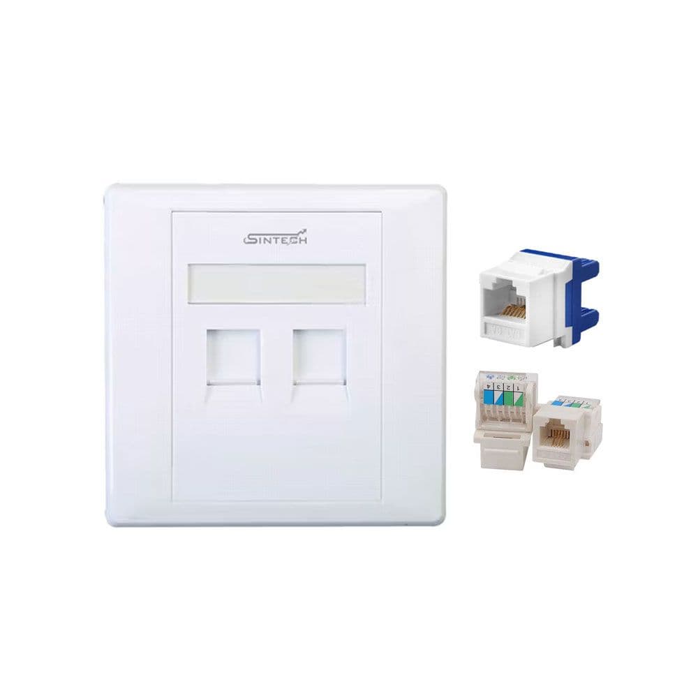 Net & Telephone socket faceplate