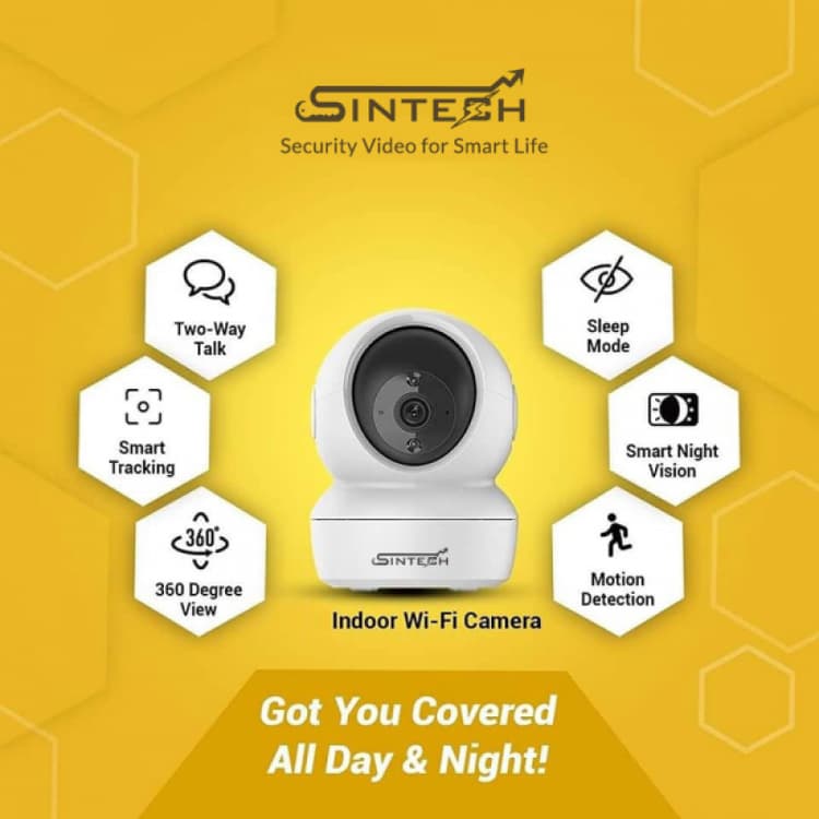 Sintech 4MP Ultra HD WiFi Robot Camera (C10 Pro)